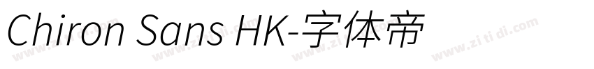 Chiron Sans HK字体转换